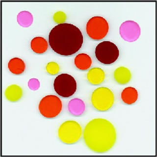 Heidi Grace Designs - fire acrylic circles  (sold in 3's)